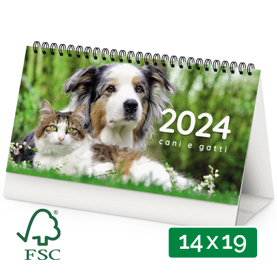 Calendario da tavolo personalizzato Cani e Gatti