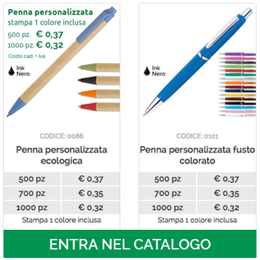 Penne personalizzate ecologiche