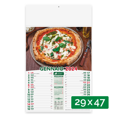Calendario personalizzato pizza