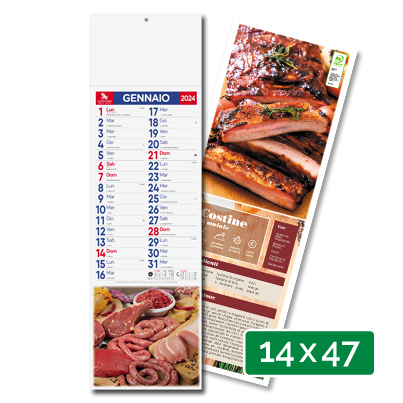 Calendario silhouette personalizzato ricette di carne