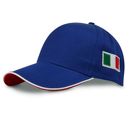 Cappellino personalizzato con bandiera italiana