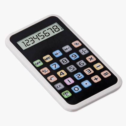 Calcolatrice personalizzata tascabile colorata a 8cifre