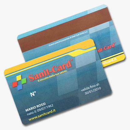 Plastic Card personalizzata con banda magnetica