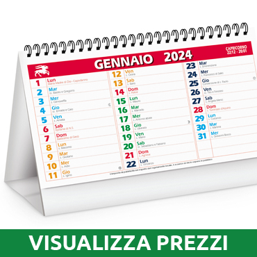 Calendari da tavolo personalizzato illustrato con immagini