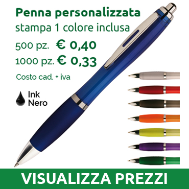 Stampa penne in plastica personalizzate, 1000 pz stampa 1 colore € 330,00