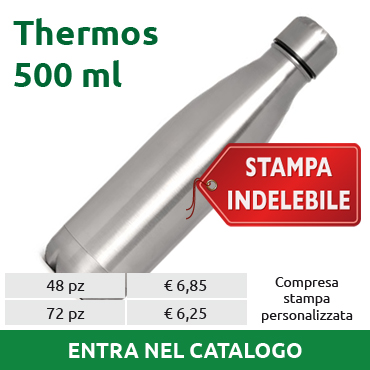 Thermos personalizzato in acciaio inossidabile 500 ml 48 pezzi € 6,80
